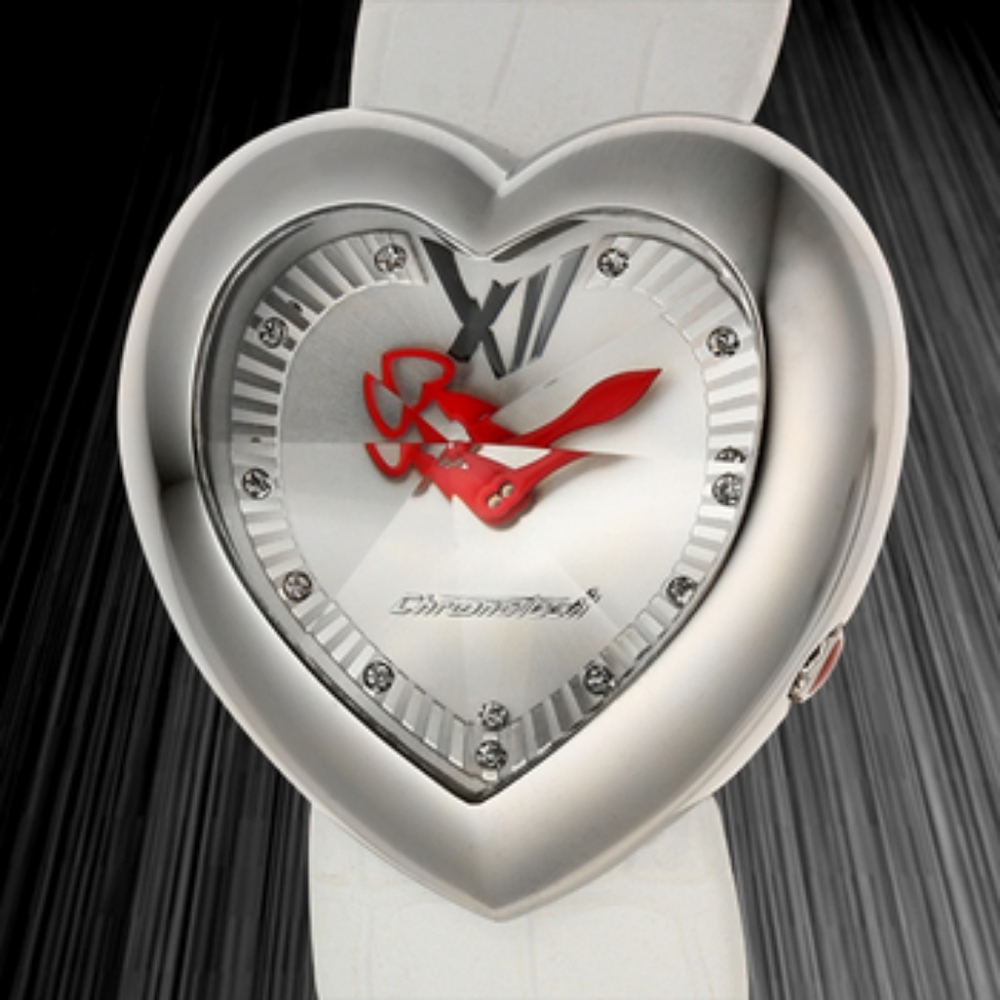 Cronotech Heart Shaped Crystal Indices Watch - Picture 2 of 15